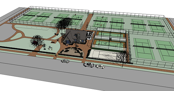 Rendered concept of improved courts